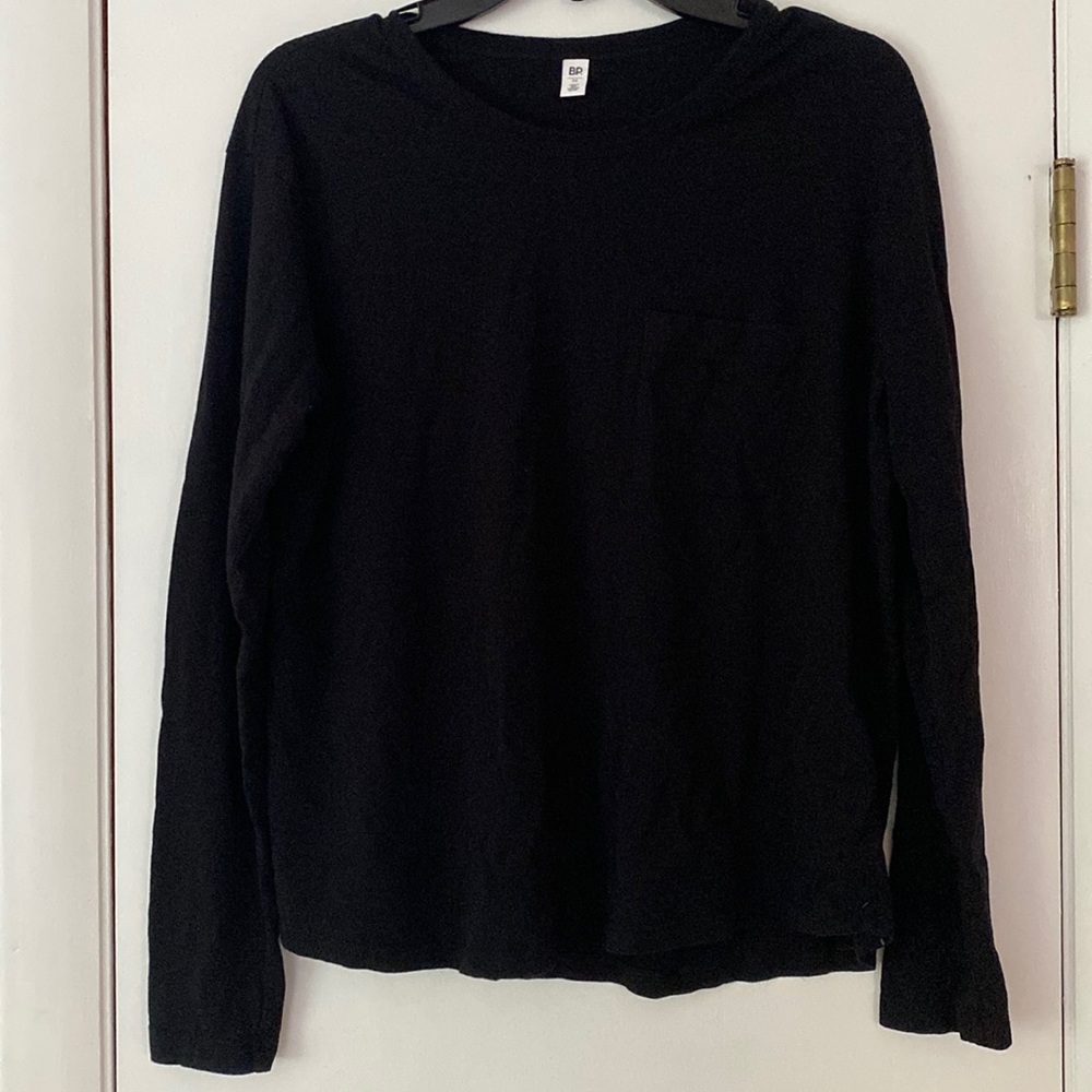 Black BP Long Sleeve Pocket Tee